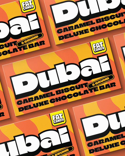 Dubai, Caramel Biscuit & Crumb Deluxe Chocolate Bar by Fat Candy