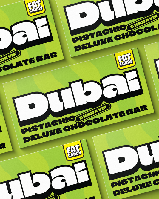 Dubai, Pistachio & Kadayif Deluxe Chocolate Bar by Fat Candy